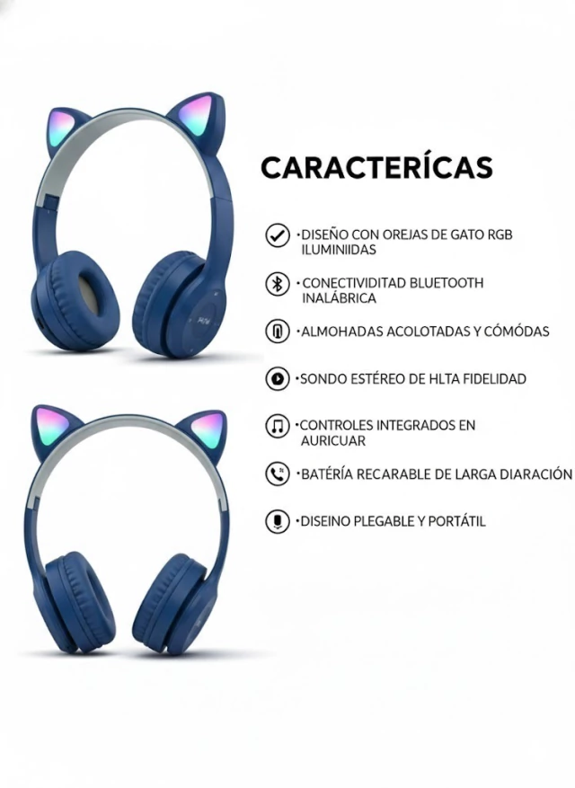 HEADPHONE P47- Orejas de Gato - Imagen 3