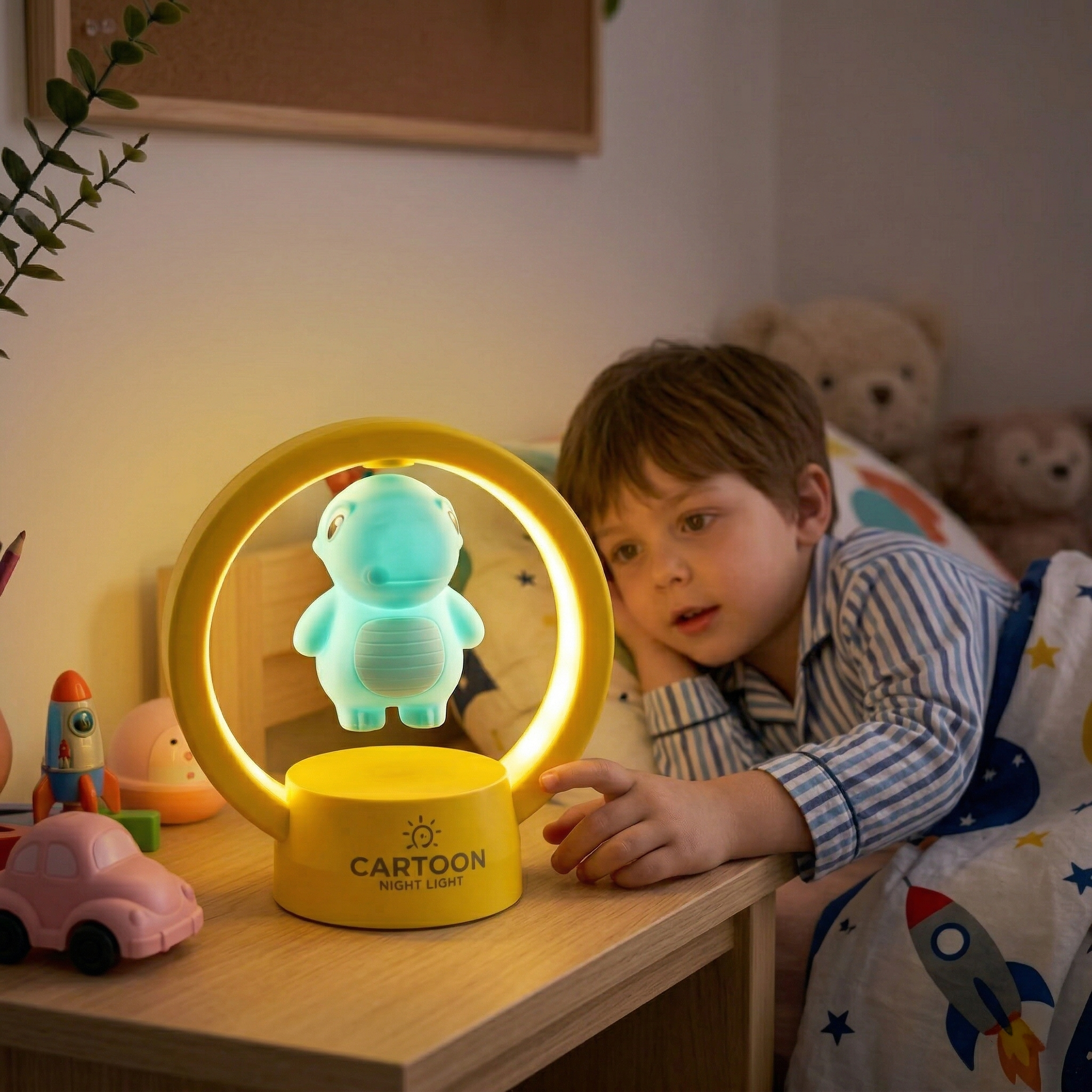 Lámpara de Mesa Infantil Dino (Amarillo) - Imagen 2