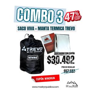 Combo 3: Kit Seguridad Trail (Saco Vivac + Manta Trevo)