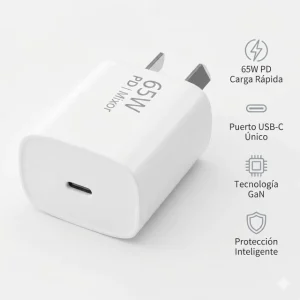 CABEZAL DE CARGA RÁPIDA 65W (ENTRADA TIPO C)